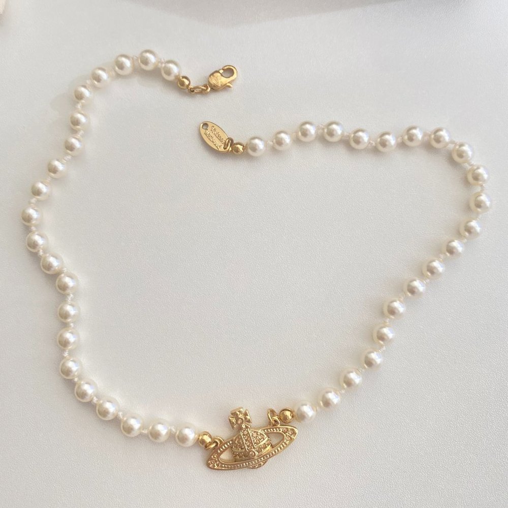 Vivienne Westwood MINI BAS RELIEF CHOKER GOLD-TONE